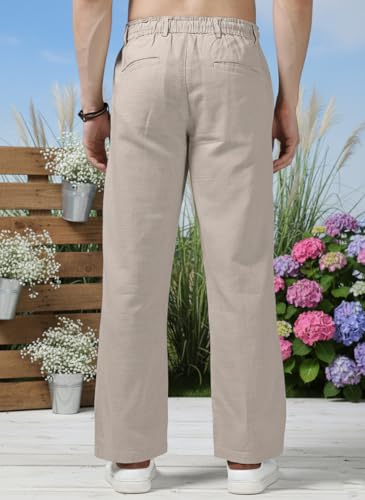 Image of Men's Multi Color Cargo Casual Trousers | Men's Regular Fit Straight Pants | Comfortable Stylish Cargo for Men | Soft Fabric for Everyday Wear, Travel & Office | Linen Cotton Bottom Wear
