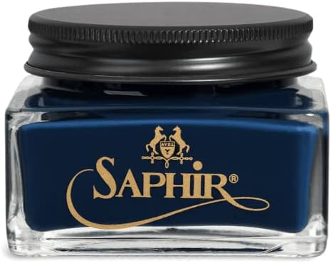 SAPHIR NOIR Medaille d’Or Pommadier Natural Cream Leather Shoe Polish, Petrol Blue, 75ml