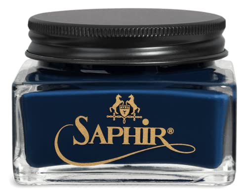 Image of Saphir Medaille d'Or Pommadier Cream 75ml - Natural Cream Leather Shoe Polish, Leather Conditioner for Boots, Handbags