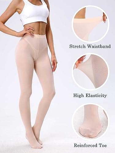 Image of SOUTHRO 80 Denier Opaque Tights for Women, High Waist Nylon Pantyhose