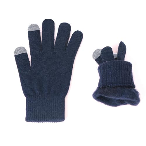 Guantes de punto de invierno de alta densidad con aislamiento térmico 5