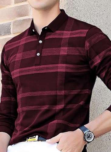 Image of Noble Monk Men's Polo Neck Full Sleeves T-Shirt | Causal Tshirt for Men