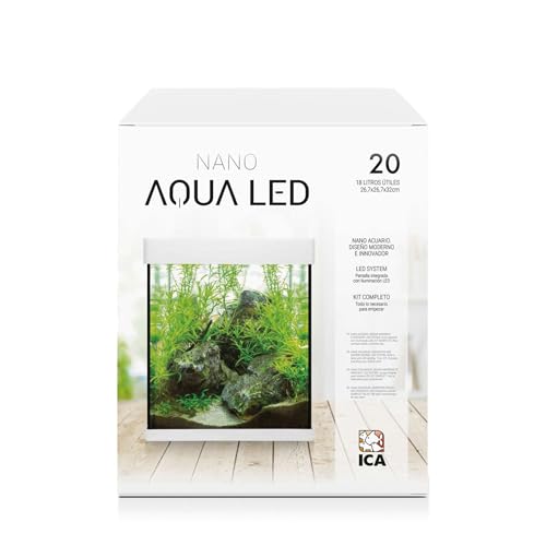 ICA KNA20 Nano AquaLED Crystal 20 Nano Aquarium, 20 Liter