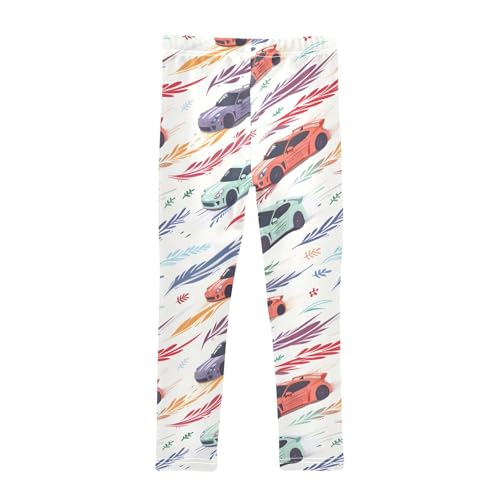 Colorful Sports Car Girls Leggings Soft Stretch Workout Yoga Dance Pants for Kids Casual Tights2