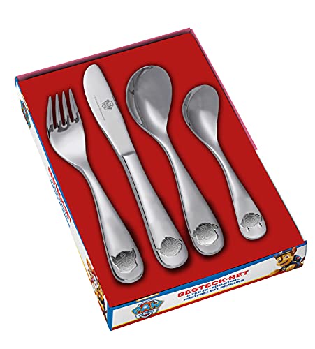 p:os 29991049 Set van 4 roestvrijstalen bestek met Paw Patrol Motief - Vaatwasmachinebestendig - Mes, vork - Image 3