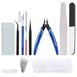 14 PCS Model Tools Kit with Storage Box - Hobby Building & Repair Set for Plastic Model Kits, Gundam, Car Models and Miniature Assembly