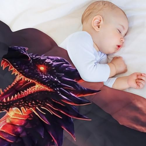 Couvertures de canapé de lit dragon flanelle pour soirée cocooning - 5
