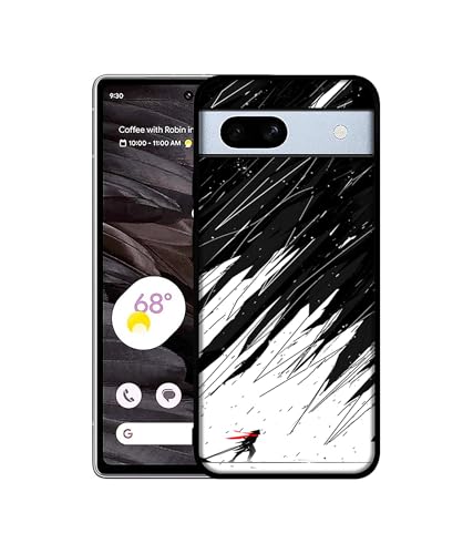Image of Geometric Strom Design Premium 2D Printed Metal Back Case Cover for Google Pixel 7A 5G, Multicolor