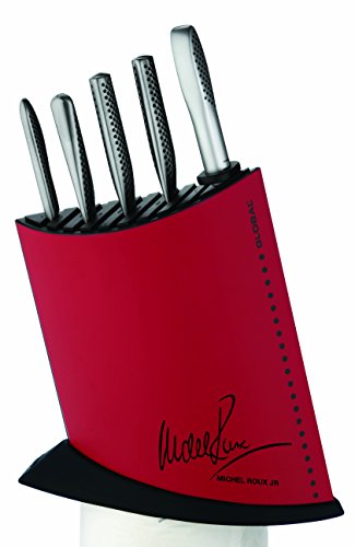 Global Knives by Michel Roux Jr - Juego de cuchillos de 7 piezas, color rojo