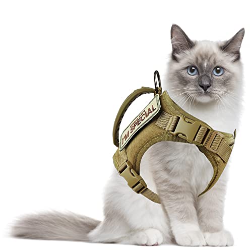 AIWAI Tactical Cat Harness for Walking Escape Proof, Adjustable Pet ...