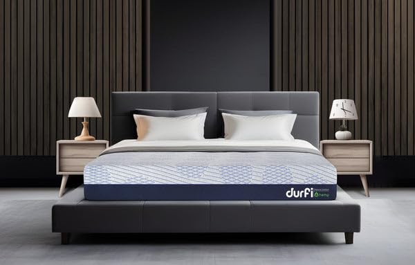 durfi Hempseed Oil Infused with Memory Foam I Double Bed Mattress 6 Inch (75x48x6 Inches)