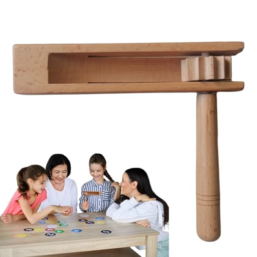 Carraca giratoria de madera, clásico Matraca sonajero, instrumento musical cuidadosamente afilado, juguete musical | para carnaval, celebración, desfile de estadio, casa, amigos, juegos de fiesta
