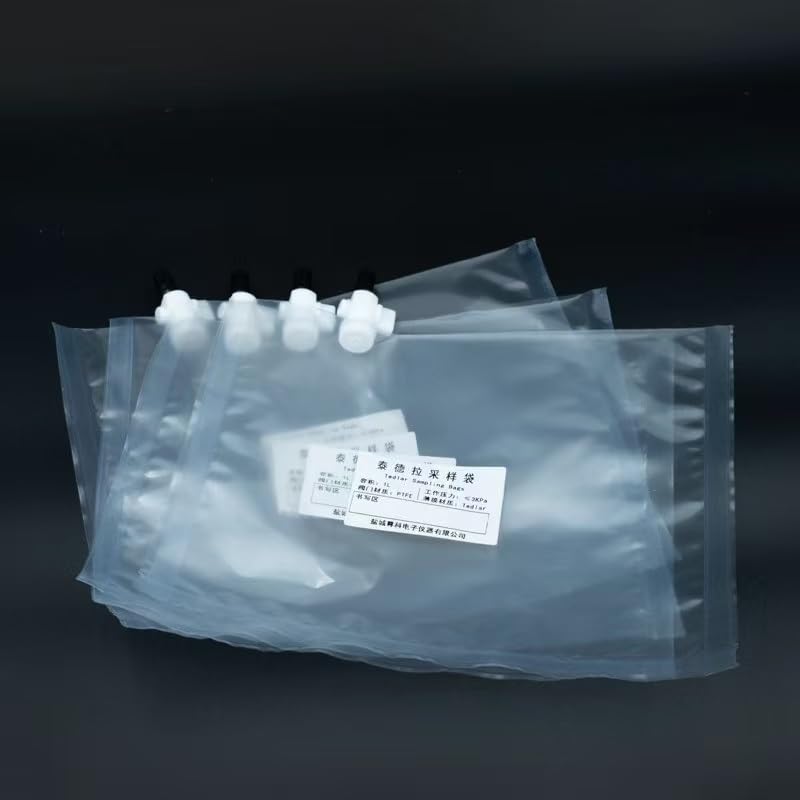 PVF Sampling Bags for Solid VOCs Detection - Single PTFE Valve, 0.5L to 10L, Pack of 20(3L)