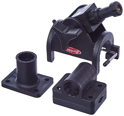 Image of Berkley Boat Rod Holder, Sturdy Polypropylene Construction, Adjustable and Mountable for Ultimate Convenience, Offers Variety of Angled Positions, Sleek Black Design (Pack of 4)