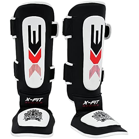 3X Professional Choice Shin Instep Pads Kick Shield Muay Thai Kick Boxing MMA UFC Martial Arts Curved Leg Focus Pads Leg Protector Hockey Rugby Cover