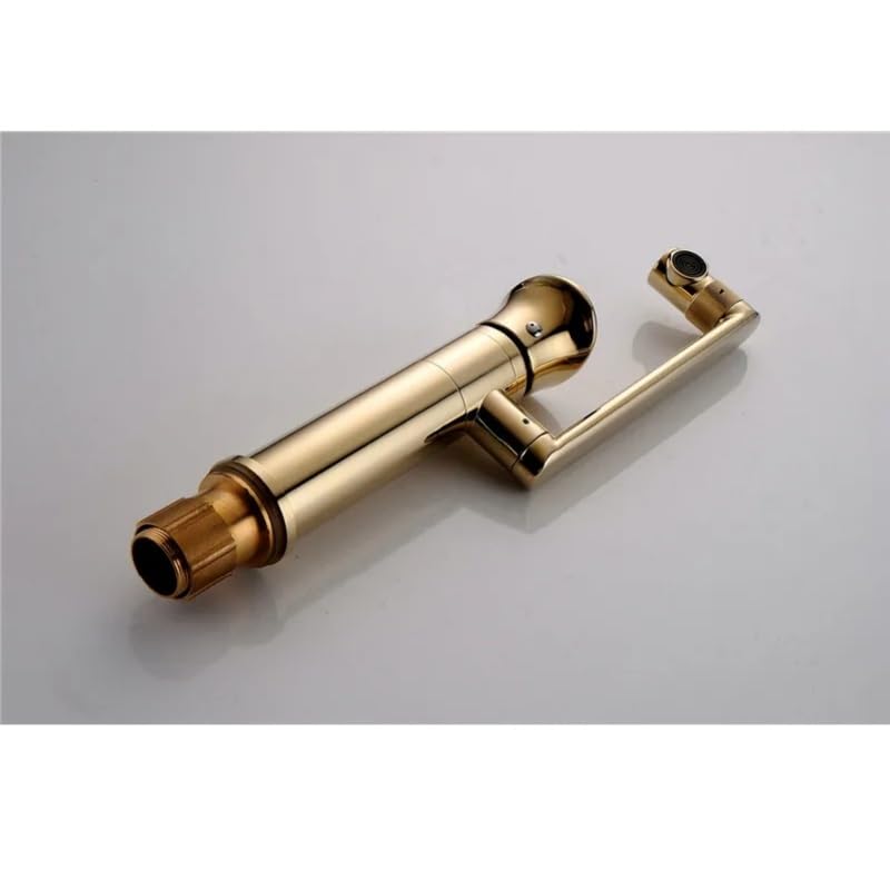 Grifo monomando de lavabo dorado para sustituir mezcladores antiguos 5