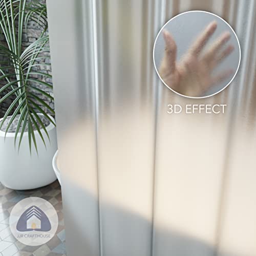 Jjr Crafthouse Clear Shower Curtain Liner 72 X 72 Shower Curtain Hooks 12Pcs Waterproof Peva Bathroom Curtain With 3D Effect #TOP2
