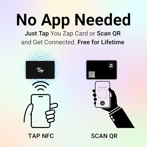 tinydabba custom with own design Zap Black Metal NFC Smart Digital Business Card by tinydabba - 3