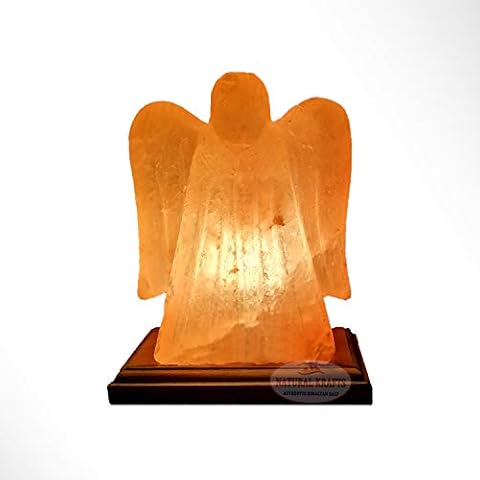 Natural Krafts Himalayan Salt Angel Lamp Holistic Lamp Hand Crafted with Free Cable Bulb | Suitable for Home, Office and Gifts Cover