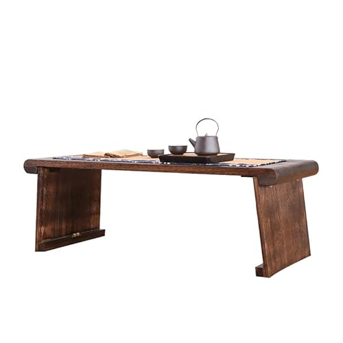 Wood Folding Floor Table with Bench Asian Chinese Antique Furniture Living Room Oriental Traditional Wooden Tea Table Foldable (Table)
