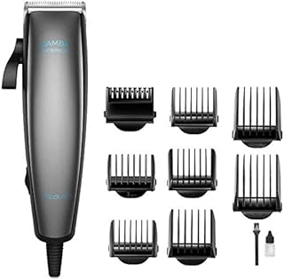 Cecotec Bamba PrecisionCare Power Blade Titan Maszynka do strzyżenia włosów; Z kablem i ostrzami z powłoką tytanową z 9 grzebieniami i dźwignią regulacyjną.