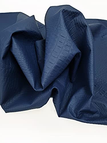 Luxurious Matte Navy Alligator Faux Leather Vinyl Fabric for Upholstery Projects – 54" Wide, Sold by the Yard 7 Luxurious Matte Navy Alligator Faux Leather Vinyl Fabric for Upholstery Projects – 54" Wide, Sold by the Yard - Image 6