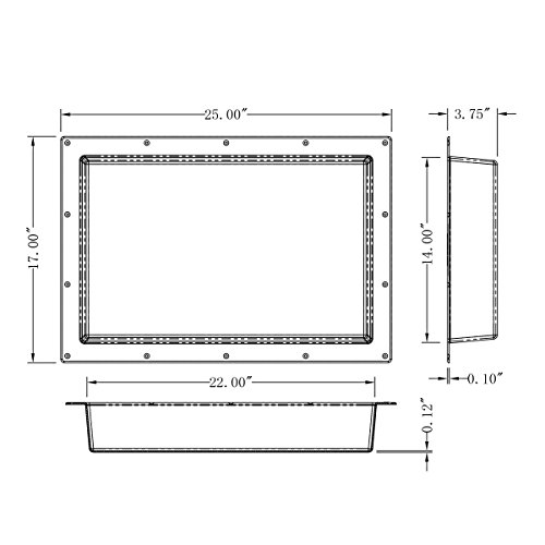 Uni-Green Ready Tile Shower Niche Shelf 17"X25"X4"(Inside 14"X22") - - Water and Leak Proof Large Wall Niche Insert - Image 4
