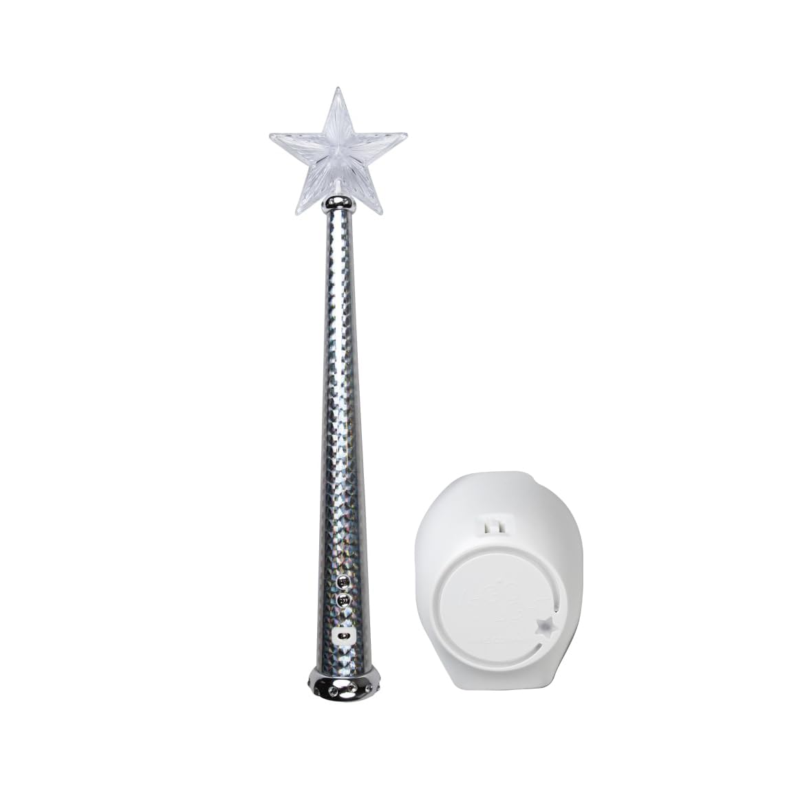 The Original Magic Light Wand – Wireless Light Wand Remote with Sound, Light Modes & Plug-in Receiver – Kid-Friendly Wand in 6 Colors (Silver)