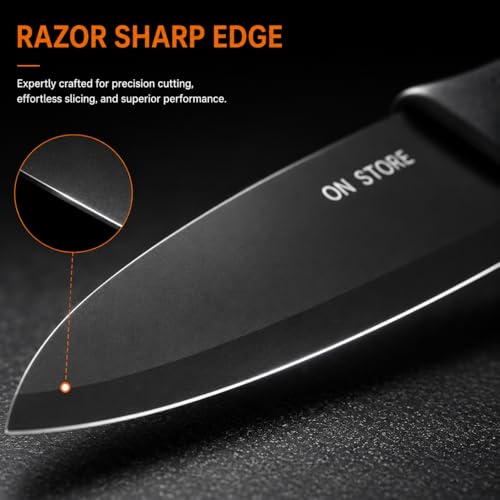 Image of ON STORE Kitchen Knife Set 3 Pcs - Ultra Sharp Stainless Steel Chef Knives with Ergonomic Non-Slip Handle - Professional Cooking Knife Set for Home & Kitchen Use