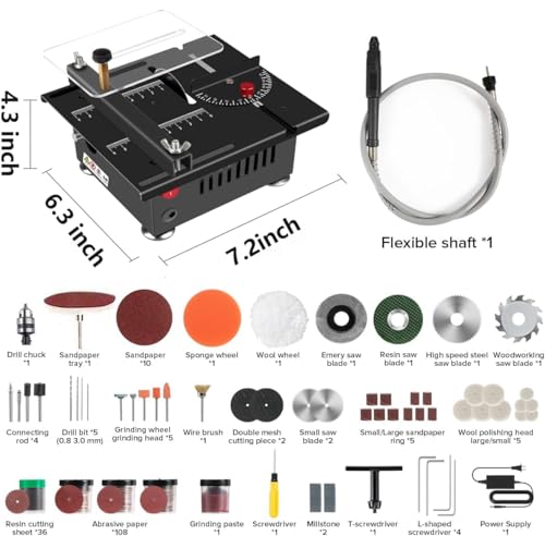 ZUSKYZU Mini Table Saw 100W