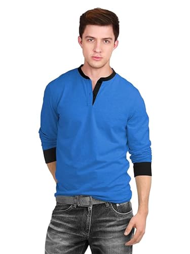 Image of fanideaz Men's Cotton Full Sleeve Henley T Shirts for Men
