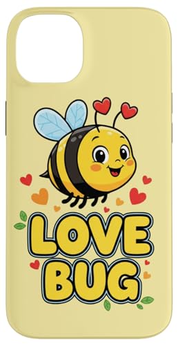 Love Bug �L���[�g ���킢�� �o�����^�C�� �n�` �n�[�g�t�� �X�}�z�P�[�X iPhone 14 Plus �p