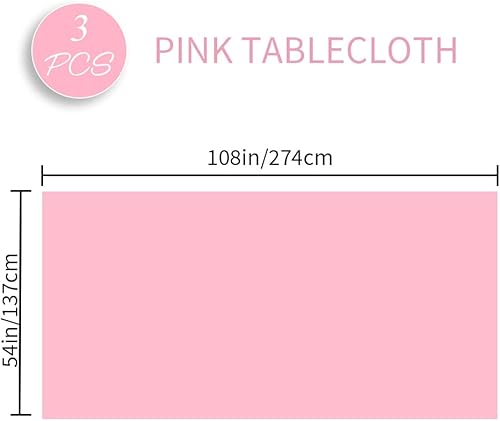 Miniatura 9 de Mantel de plástico morado, 2 manteles morados, manteles desechables para fiestas, manteles desechables de 54 x 108 pulgadas para mesas