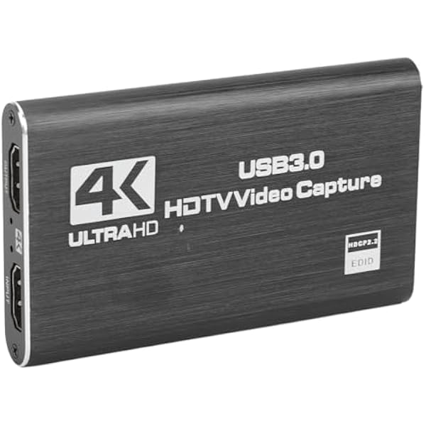 Karta Przechwytująca -wideo 4K USB3.0 Wyjście Pętli Wejściowej do Przesyłania Strumieniowego na żywo Nagrywania Gier w Obudowie ze Stopu Aluminium