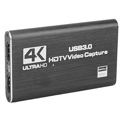 4K Card, High Speed USB 3.0 Audio Video Device for Live Streaming Gaming Recording with Aluminum Alloy Housing