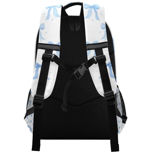 Kcldeci Blue Bows Kids Backpack for Girls Boys Middle-School Backpacks Elementary Bookbags School Book Bag Travel Bag2