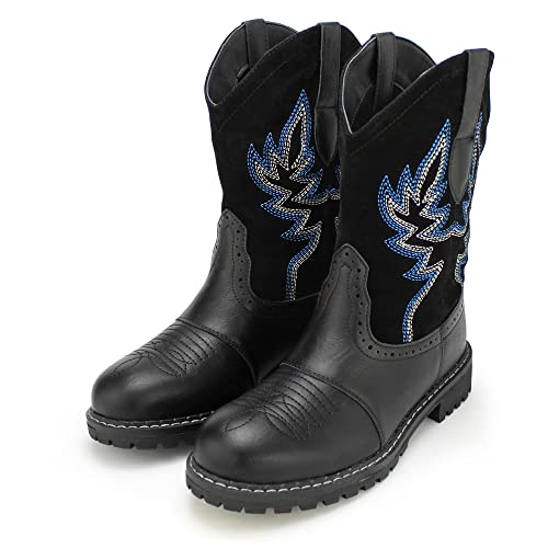 Hawkwell Women's Mid Calf Western Cowboy Cowgirl Boot Round Toe Embroidered Fashion Boots4