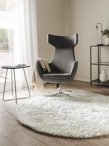 Benuta Alfombra De Pelo Largo Whisper Color Blanco, Redonda, Diámetro De 80 Cm, Para Dormitorio Y Salón, Fácil De Limpiar, Apta Para Calefacción Por Suelo Radiante Benuta Alfombra De Pelo Largo Whisper Color Blanco, Redonda, Diámetro De 80 Cm, Para Dormitorio Y Salón, Fácil De Limpiar, Apta Para Calefacción Por Suelo Radiante
