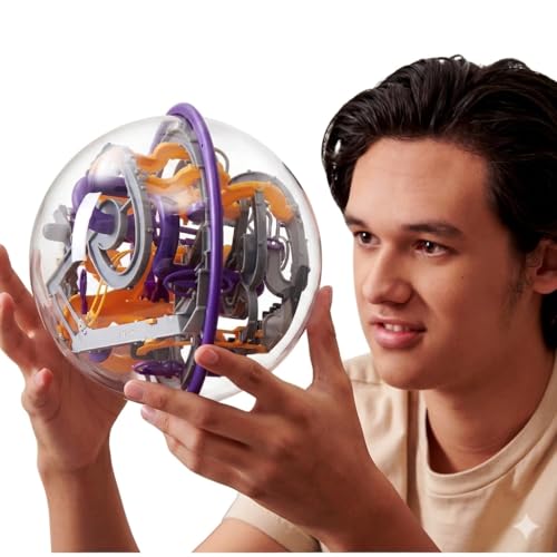 Image of LIL RANGO Games Rebel 3D Maze Puzzle Game with 70 Obstacles for Kids Aged 8 and Up | Brain Teaser Skill Game | Handheld 3D Labyrinth Ball | (Purple)