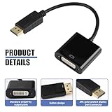brileze DisplayPort to DVI Gold-Plated DP to DVI Adapter Male to Female 24+5 Cable Converter Support 1920x1080@60hz Full HD for Lenovo Dell HP and Other Brand High Definition Monitor Projector HDTV - Image 4