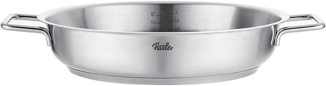Fissler Pure Collection Serving-Pan, Frypan, 9.5 Inch, Stainless-Steel, Made in Germany - Induction