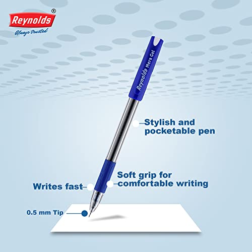 Image of Reynolds JIFFY GEL 50 PENS JAR, BLUE Gel Pen MERA GEL 30 PENS JAR, BLUE Gel Pen