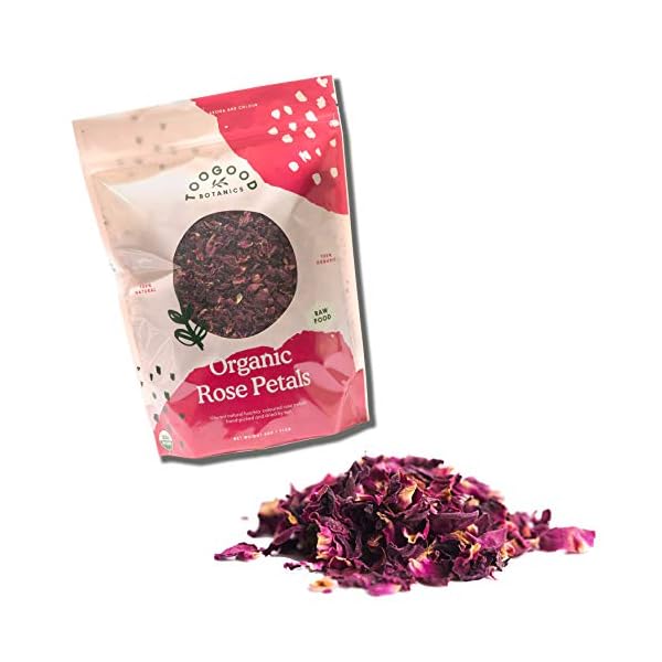 Certified-USDA-Organic-Dried-Rose-Petals-Edible-Premium-Food-grade-non-GMO-Vegan-Herbal-Teas-Baking-Best-Value-4-ounce USDA Gourmet Rose Petals, Edible Premium Food-grade, non-GMO, Vegan, Herbal Teas, Baking, Best Value