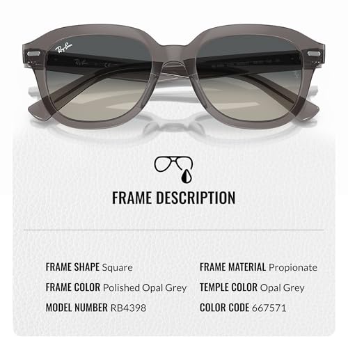 Ray-Ban RB4398 ERIK Square Shaped Sunglasses for Men & Women with Official RAYBAN Eyewear Kit3