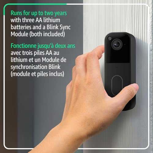 All-new Blink Video Doorbell + Outdoor 4 – Wireless smart security cameras, head-to-toe HD view, two-year battery life. Sync Module Core included – 5 camera system + Video Doorbell