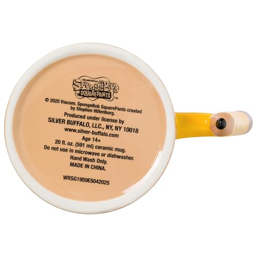 Taza cerámica con asa esculpida DoodleBob 20oz miniatura 6