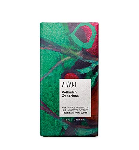 Vivani - Organic Milk Chocolate With Whole Hazelnuts - 100g x 10