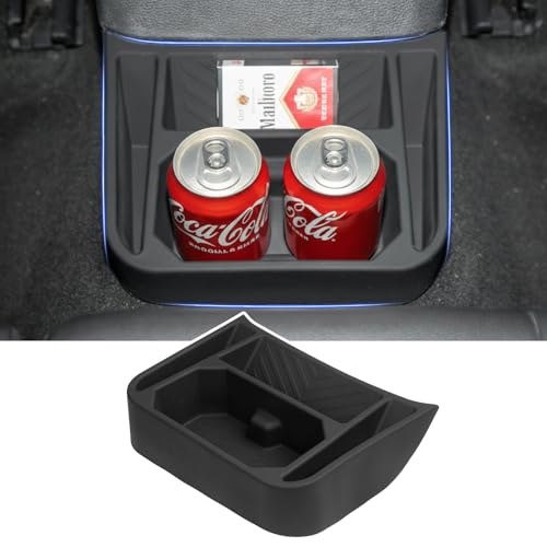 Karltys Silicone Rear Cup Holder for Toyota Land Cruiser Prado 250 2024-2025 2026 Accessories, Land Cruiser Silicone Backseat Cup Tray, Floor Cup Holder Organizer Tray