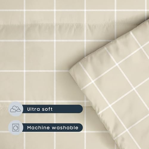 Image of Wake In Cloud - Toddler Nap Mat with Pillow and Blanket, for Kids Boys Girls Ages 3 Plus in Kindergarten Daycare Preschool Pre K, Roll Up Sleeping Bag, Gingham Grid Checkered