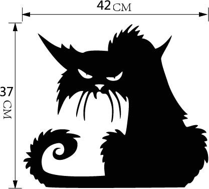 Vinilo decorativo gatos negros Halloween 17 x 15 in miniatura 3